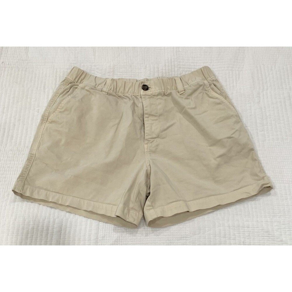 BearBottom Cotton Blend Stretch Chino Shorts Men's Large Tan -5.5"